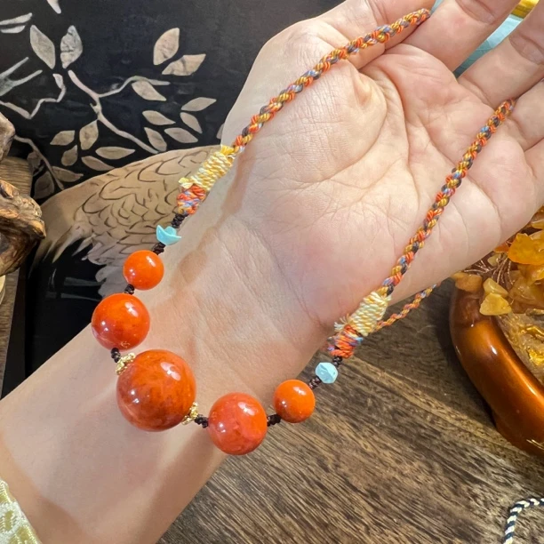 天然南红五福临门气质百搭锁骨链多样性发货发一