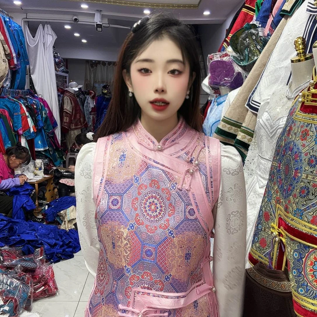 闪电购女士戴花马夹L