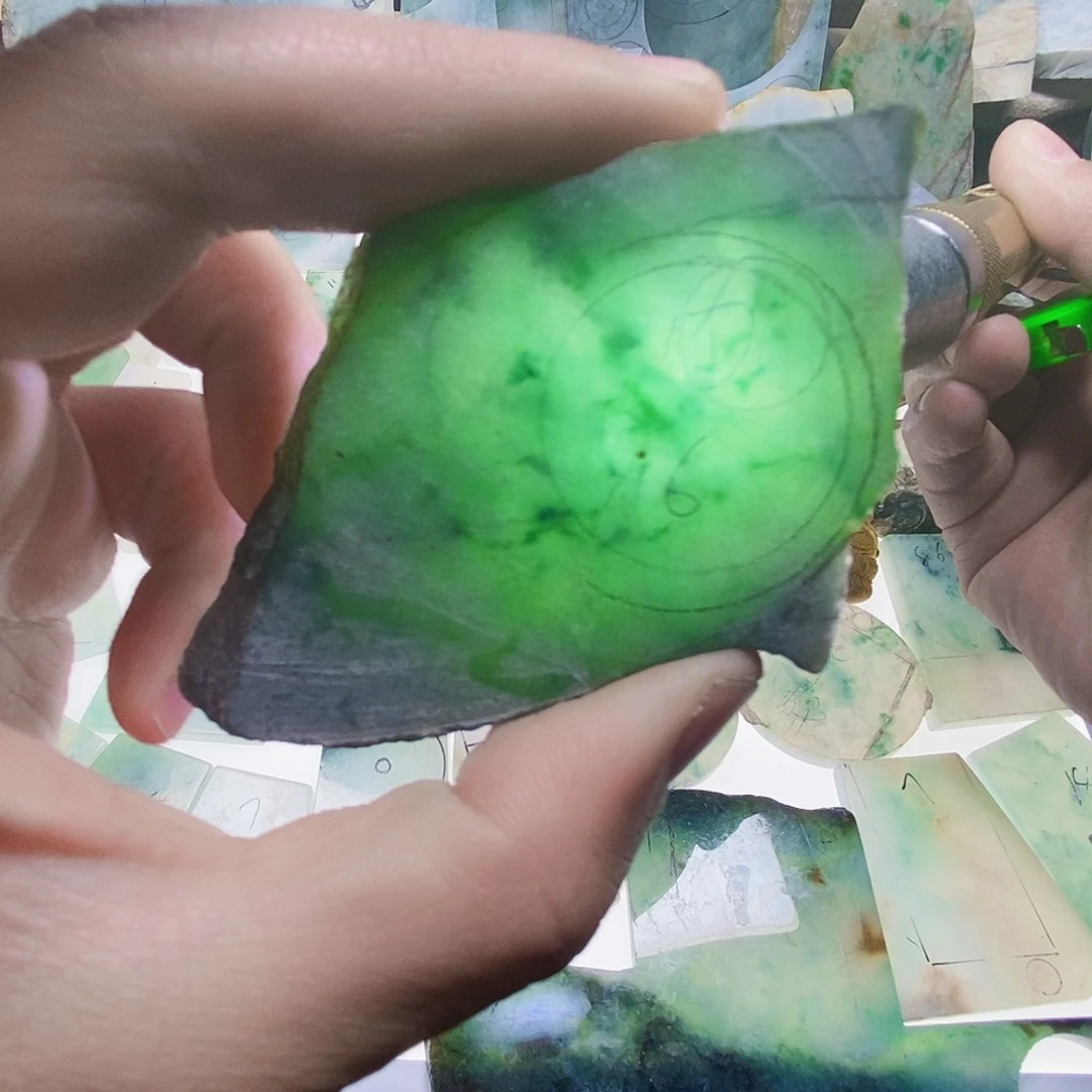 定制翡翠未镶嵌包工包料平安扣