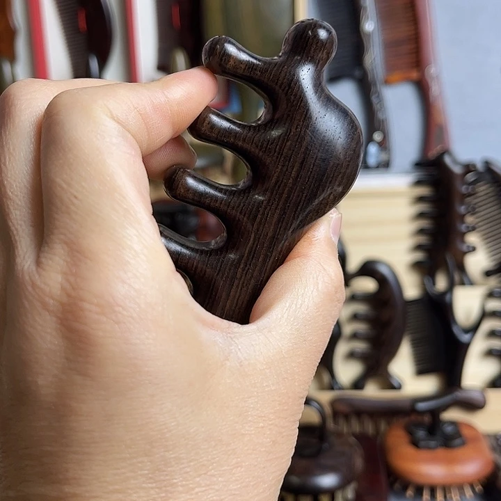 红酸枝木类喜****米乌木按摩梳子