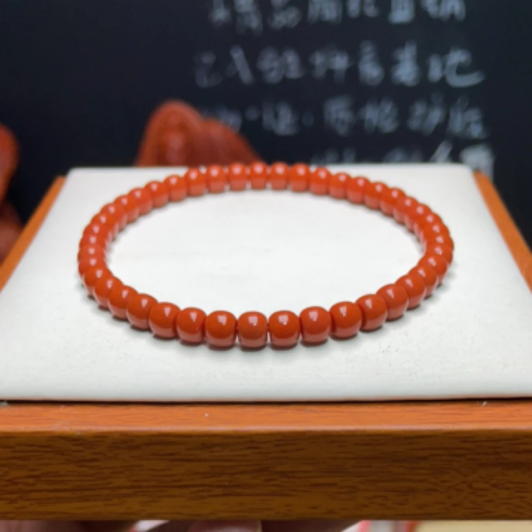 南红玛瑙手串精工5mm（顶）