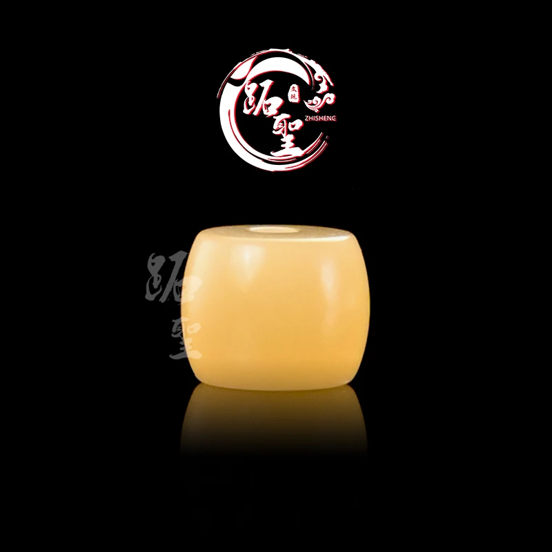 6MM缅黄直切桶珠单珠文玩手串手链椰蒂百香籽配饰配珠散珠腰珠