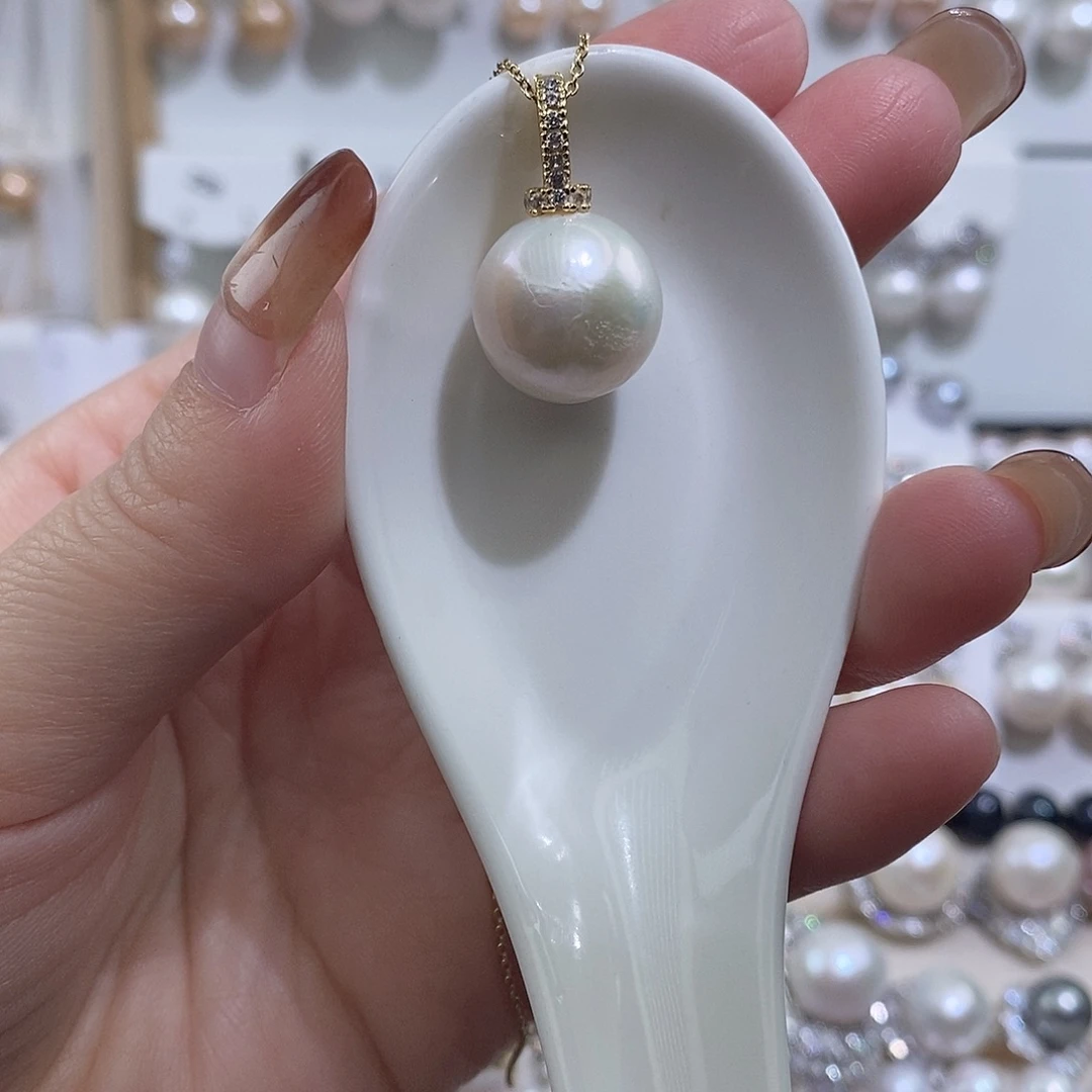 淡水珍珠未镶嵌吊坠(赠链)w14.5