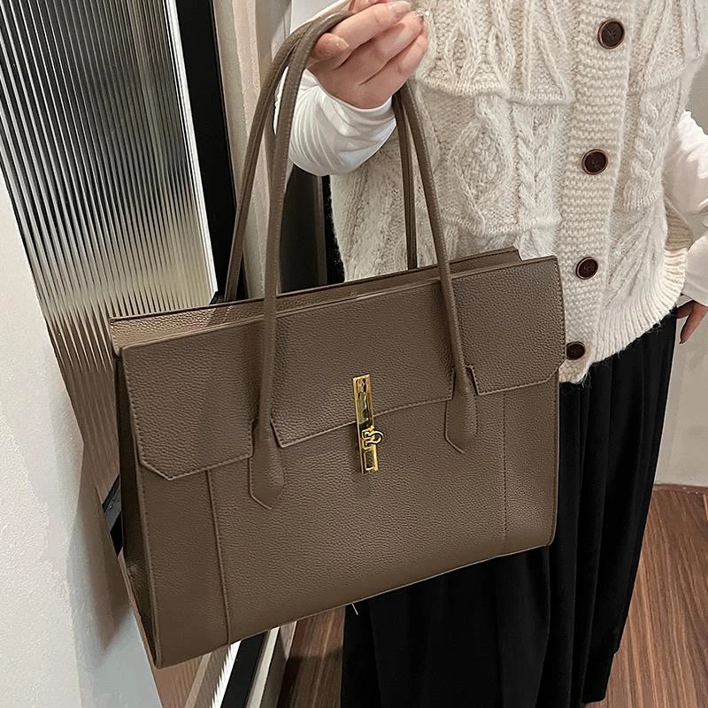 范哲萨大容量包包女2025新款夏天女士单肩腋下公文包手提上班通勤