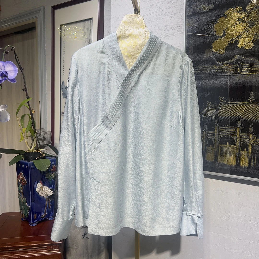 蓝大【玄霄】桑蚕丝长袖上衣7416