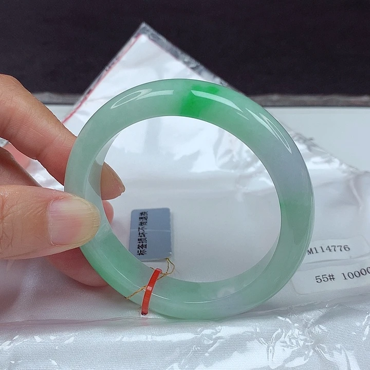 翡翠未镶嵌手镯55圈4776