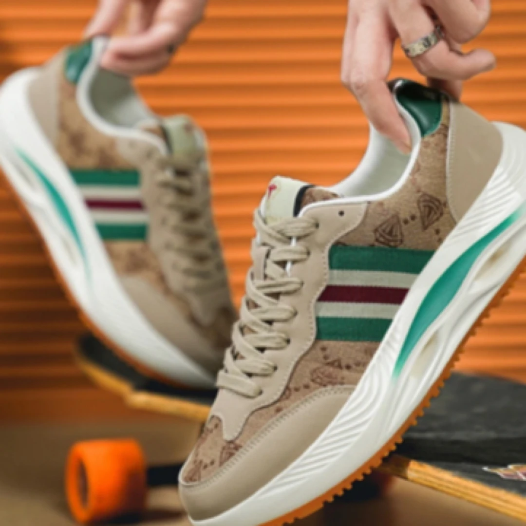 时尚休闲鞋运动鞋固特异男士系带低跟胶粘老爹鞋