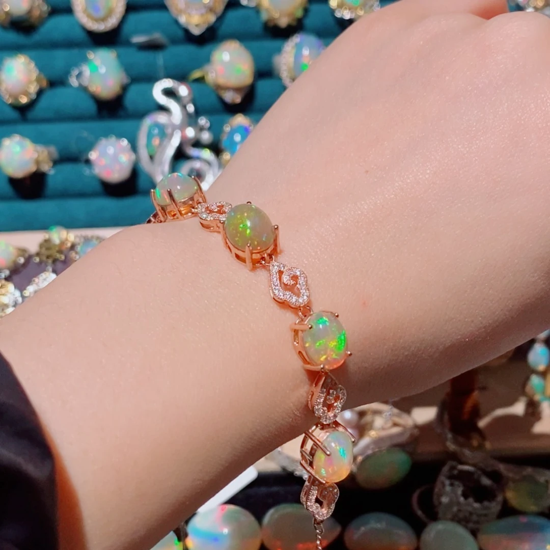 欧泊欧泊手链银S925镶嵌