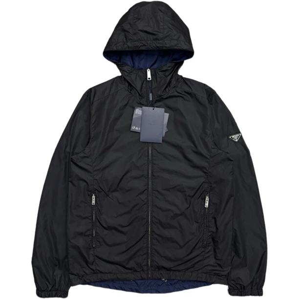 未使用 Prada/普拉达 双面尼龙三角钢标拉链外套50码