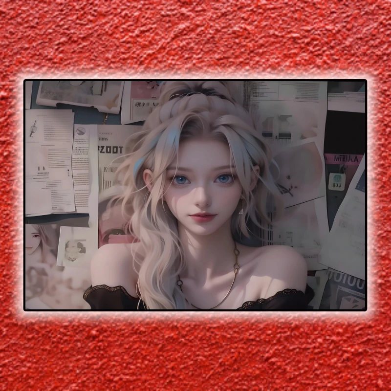 萨乐芬妮动漫装饰画卧室客厅宿舍背景墙贴动漫高清墙面PVC40*60