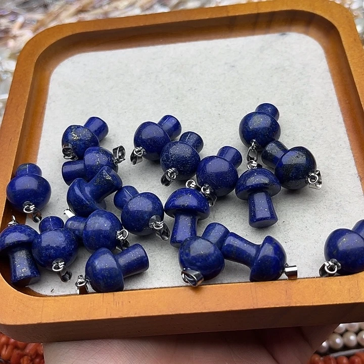 玛瑙/玉髓未镶嵌珠宝半成品2个15/18mm左右青金吊坠