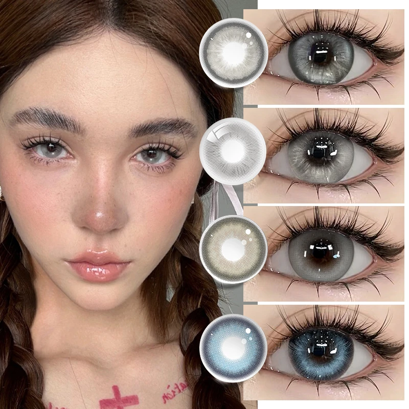 UniCent银翼天使美瞳半年抛灰色欧美混血高颜值大小直径隐形眼镜