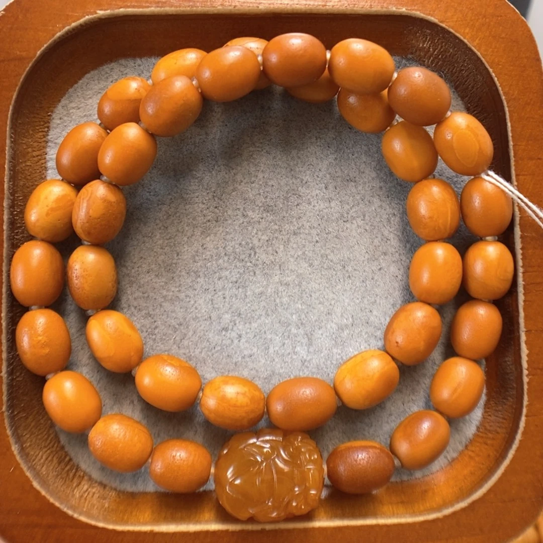 未镶嵌蜜蜡手串蜜蜡