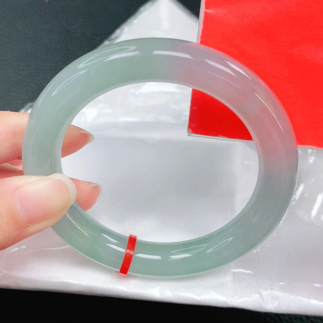 翡翠未镶嵌手镯55圈