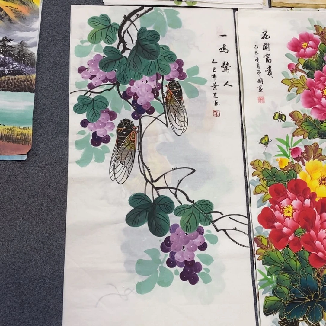 国画尺寸100✖️50三尺手绘画