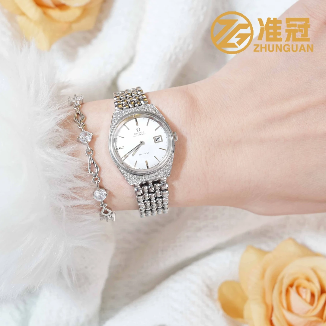 95新 Omega/欧米茄 26.5mm自动机械QL4490碟飞瑞士名表凯3