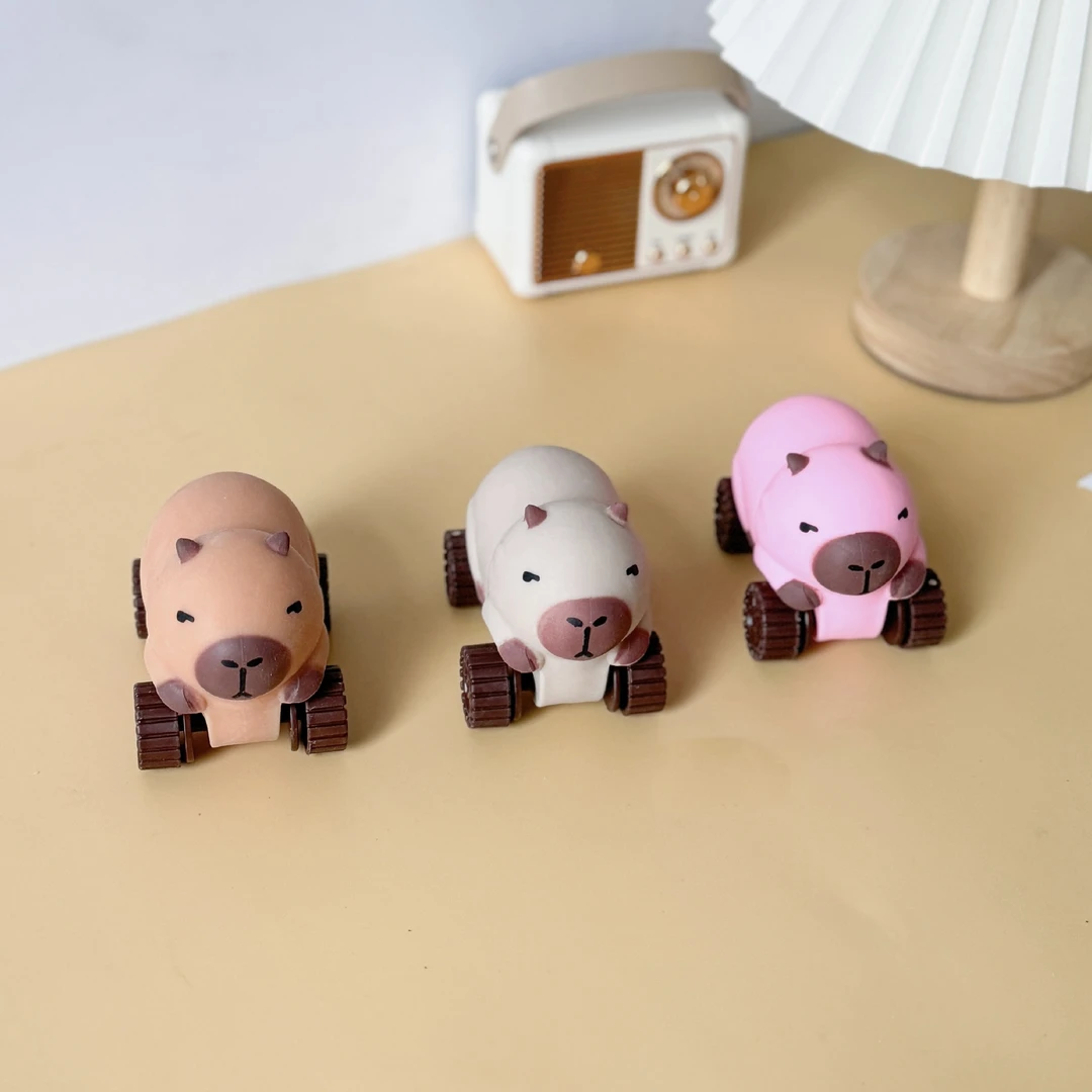 解压拉伸滑行卡皮巴拉拉拉车新奇伸缩变形解压玩具礼品捏捏乐批货