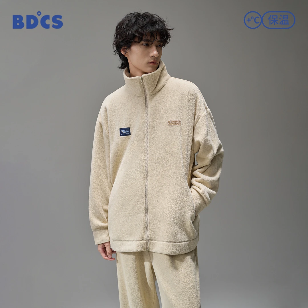 半岛城市秋冬法兰绒加厚保暖立领家居服时尚休闲宽松高级睡衣套装