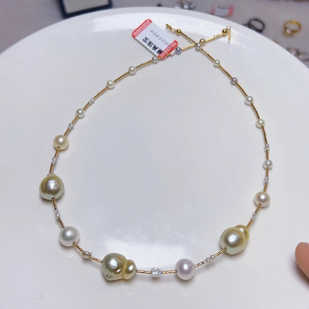 海水珍珠颈饰18K金镶嵌你****?