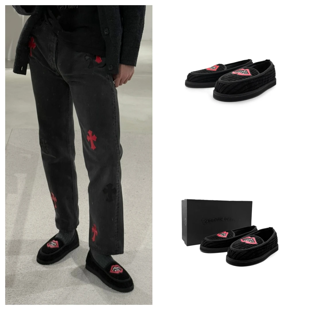 Chrome Hearts 克罗心 Matty Boy红唇贴皮乐福鞋 奶奶鞋