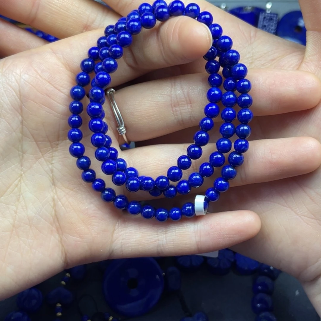 *****青金石未镶嵌多圈5+