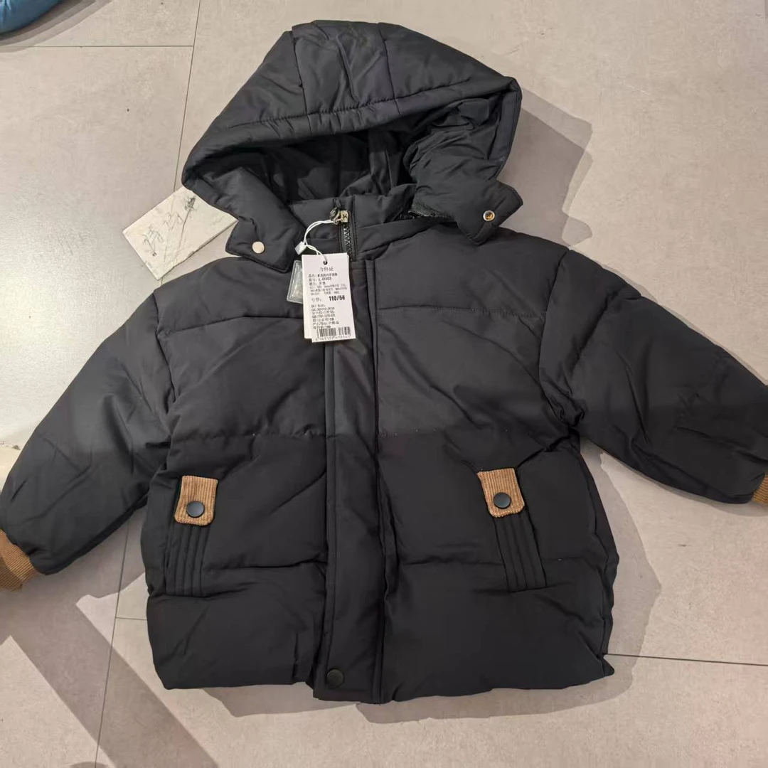 儿童冬季韩版简约连帽羽绒服LD003