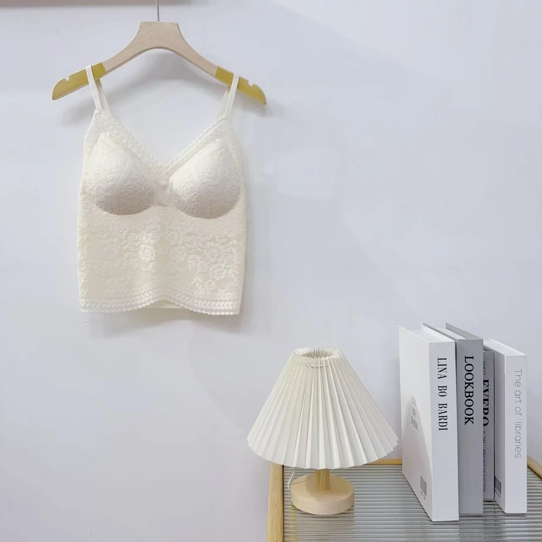 MANXMAN【纯欲背心】新款夏季蕾丝短款百搭打底美背夏季外穿女