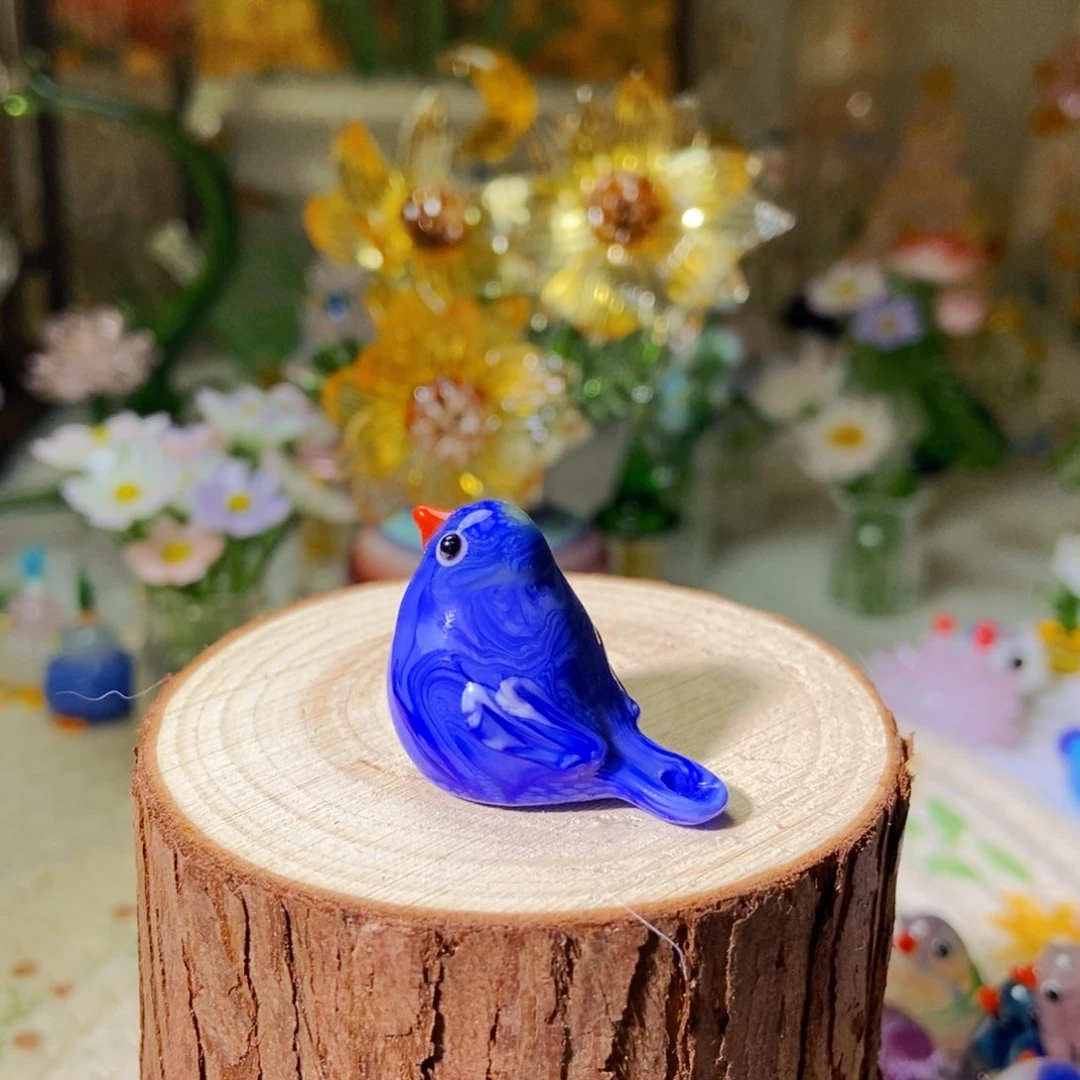 琉璃手工艺品小鸟