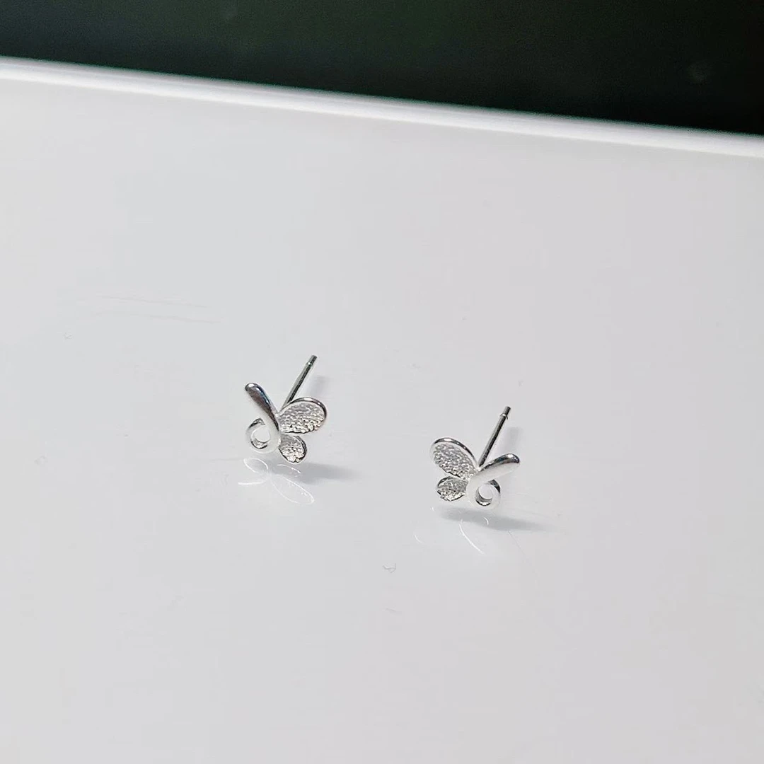 925银耳饰 925纯银蝴蝶时尚潮流百搭耳钉
