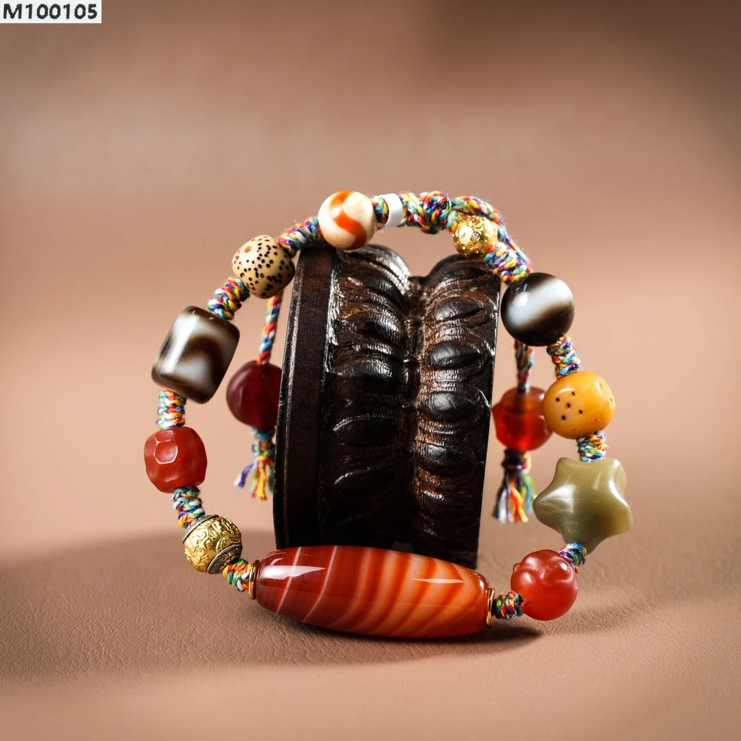 【老掌柜】线珠玛瑙手串 M100105