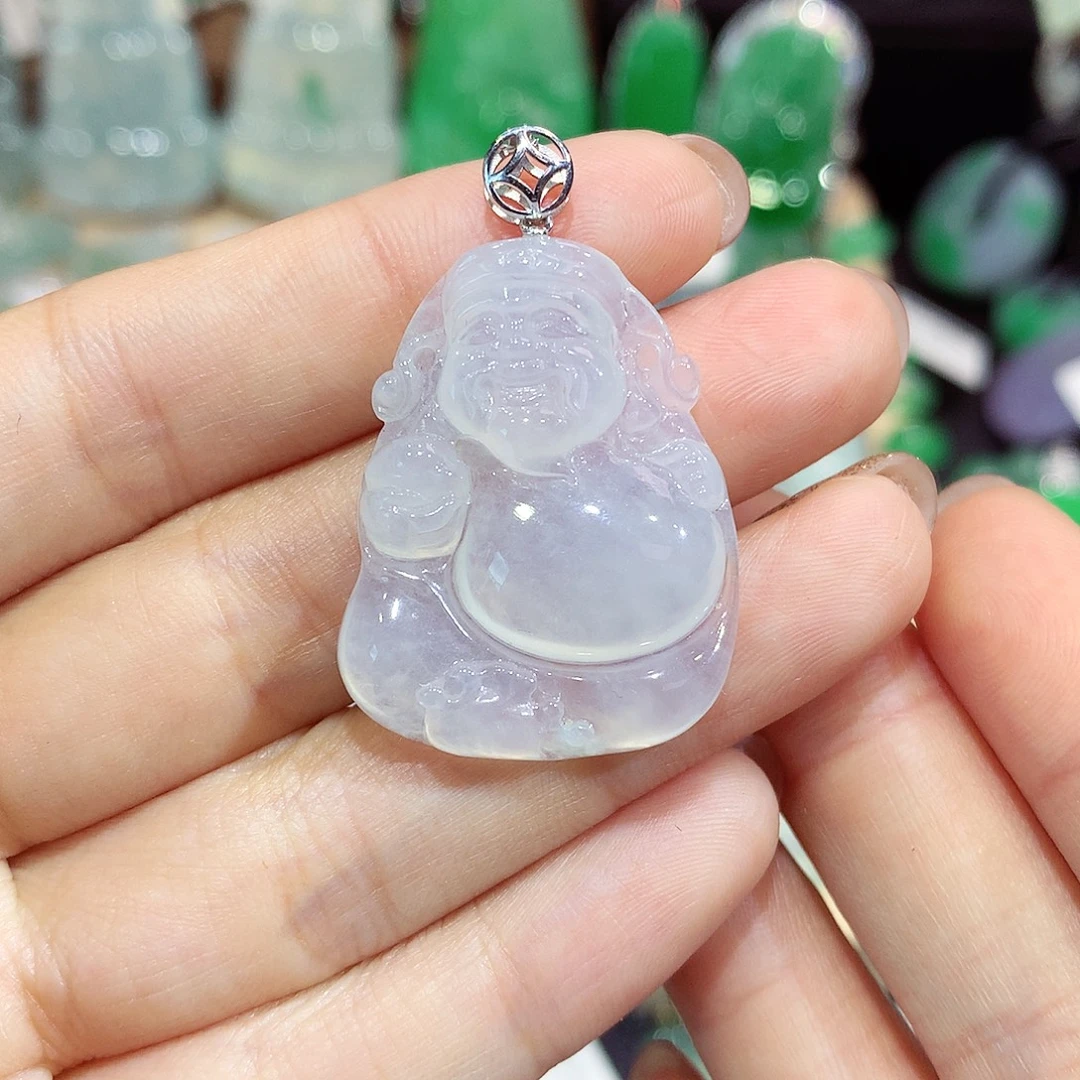 翡翠18K金镶嵌颈饰财