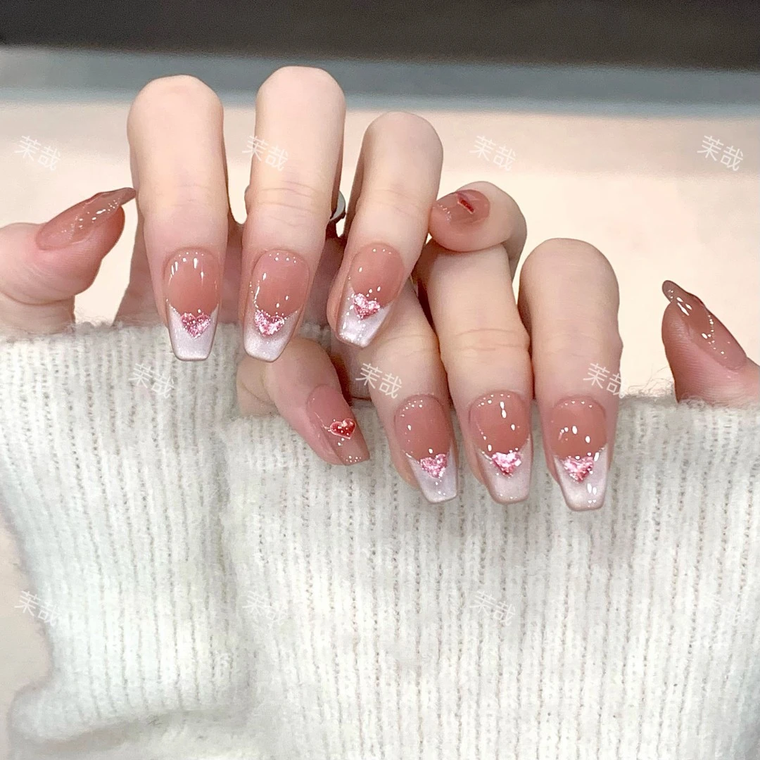 茉哉【热恋】纯手工定制美甲拆卸穿戴甲A3564  A