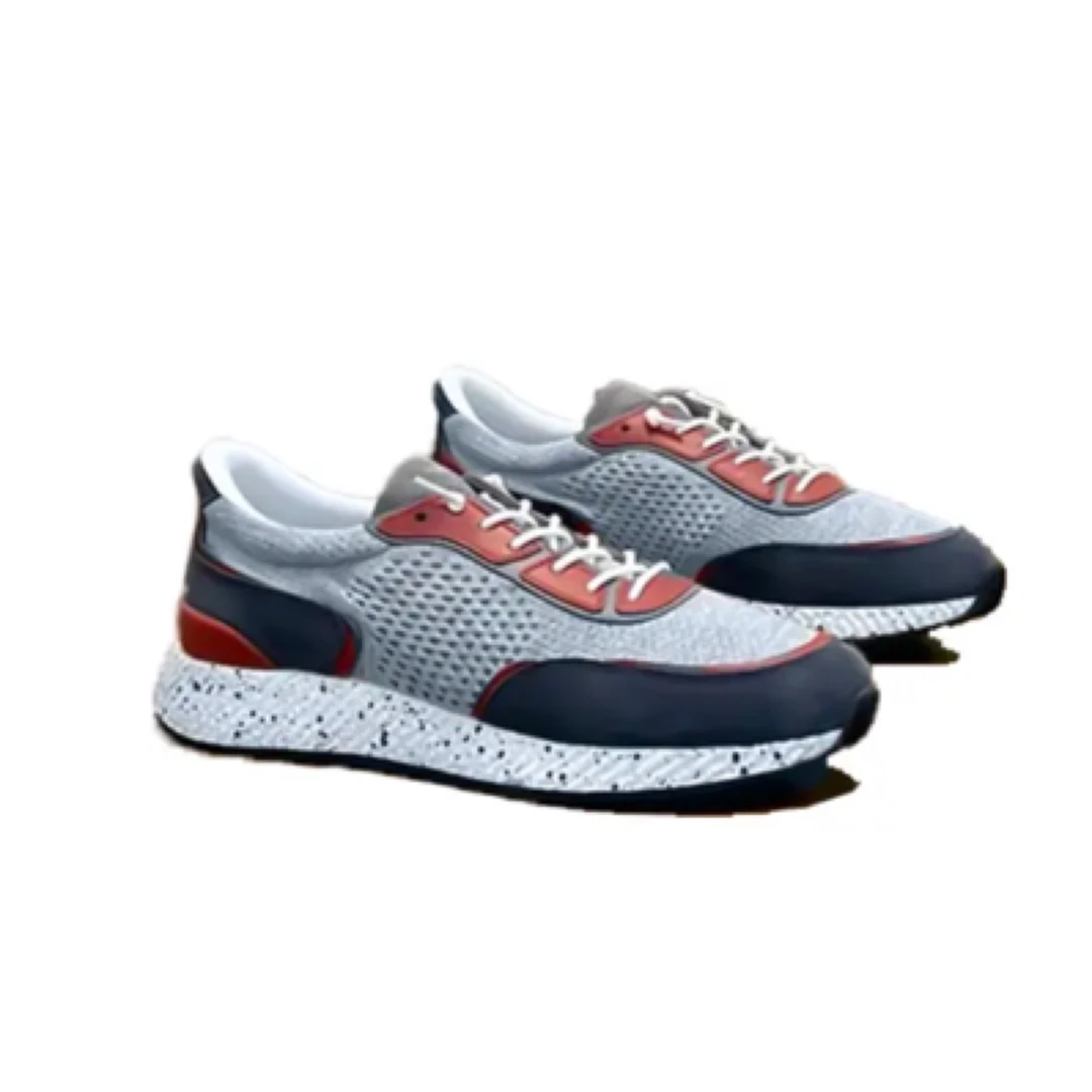 Louis推荐 新款男士织物网面透气休闲运动鞋