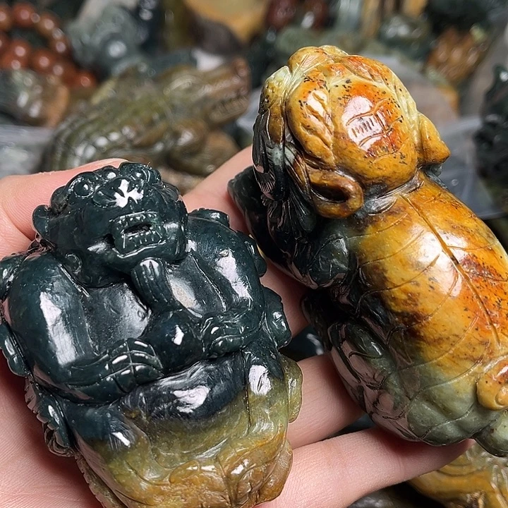 饮***山岫岩河磨玉（透闪石质玉）未镶嵌挂件