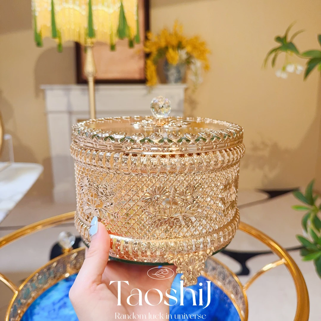 欧式金属储物盒糖果罐女生首饰口红盒装饰摆件