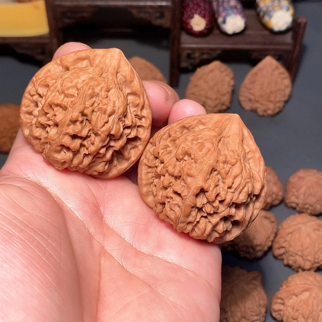 把件文玩核桃50尺，疙瘩纹官帽