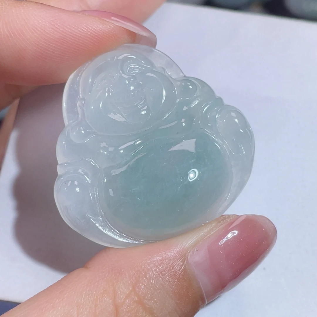 翡翠未镶嵌颈饰佛公