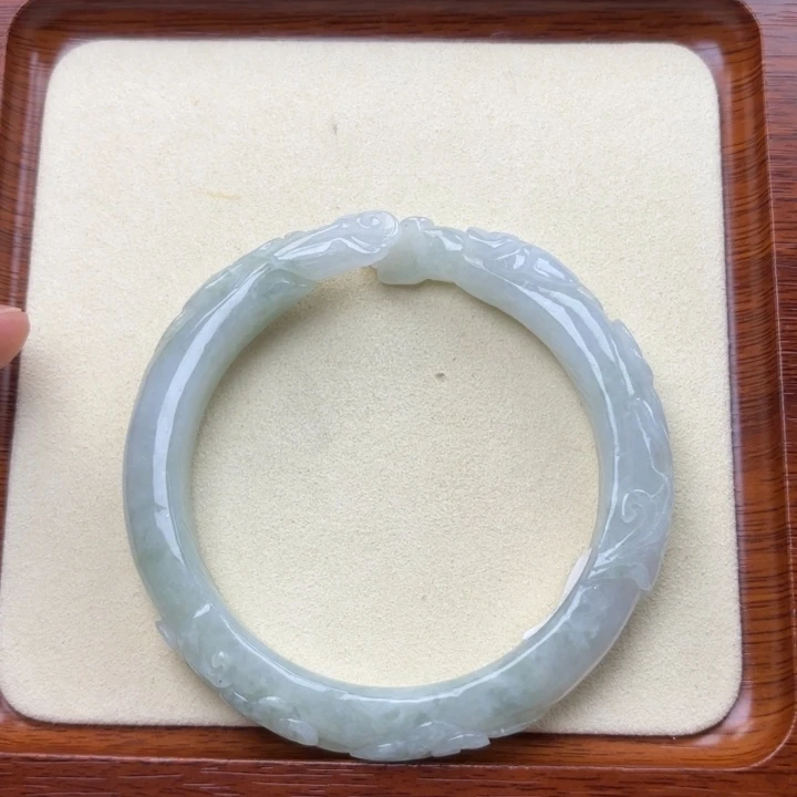 翡翠未镶嵌手镯62开口镯209