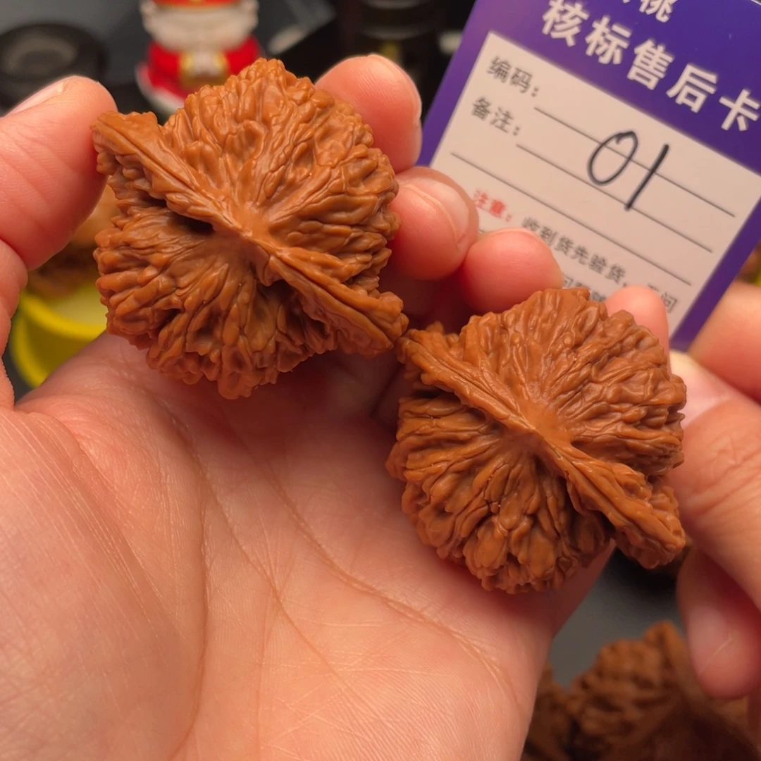 文玩核桃把件四座楼45..8全品01号