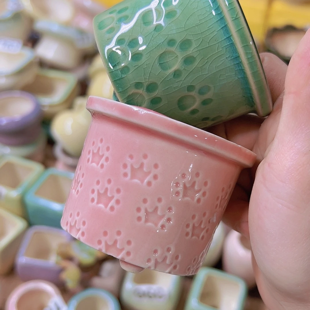 红陶陶瓷花盆当场满12包邮