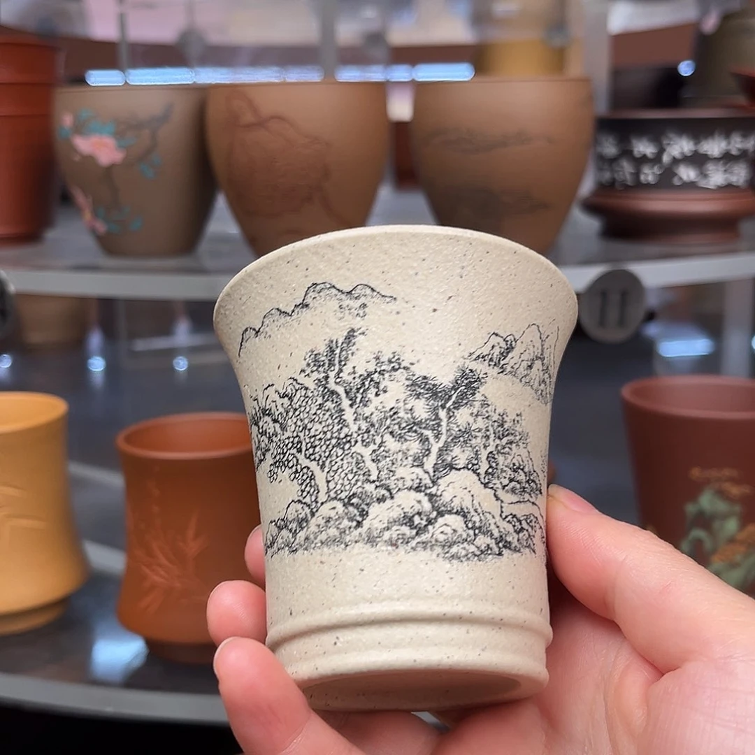 茶杯紫砂120毫升 羊脂白玉段泥