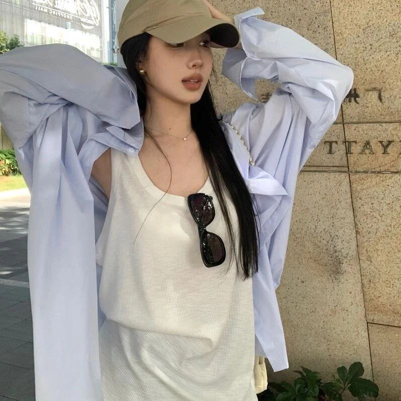 辣妹宽松外穿背心女夏季2025新款百搭慵懒风松弛感内搭无袖上衣潮