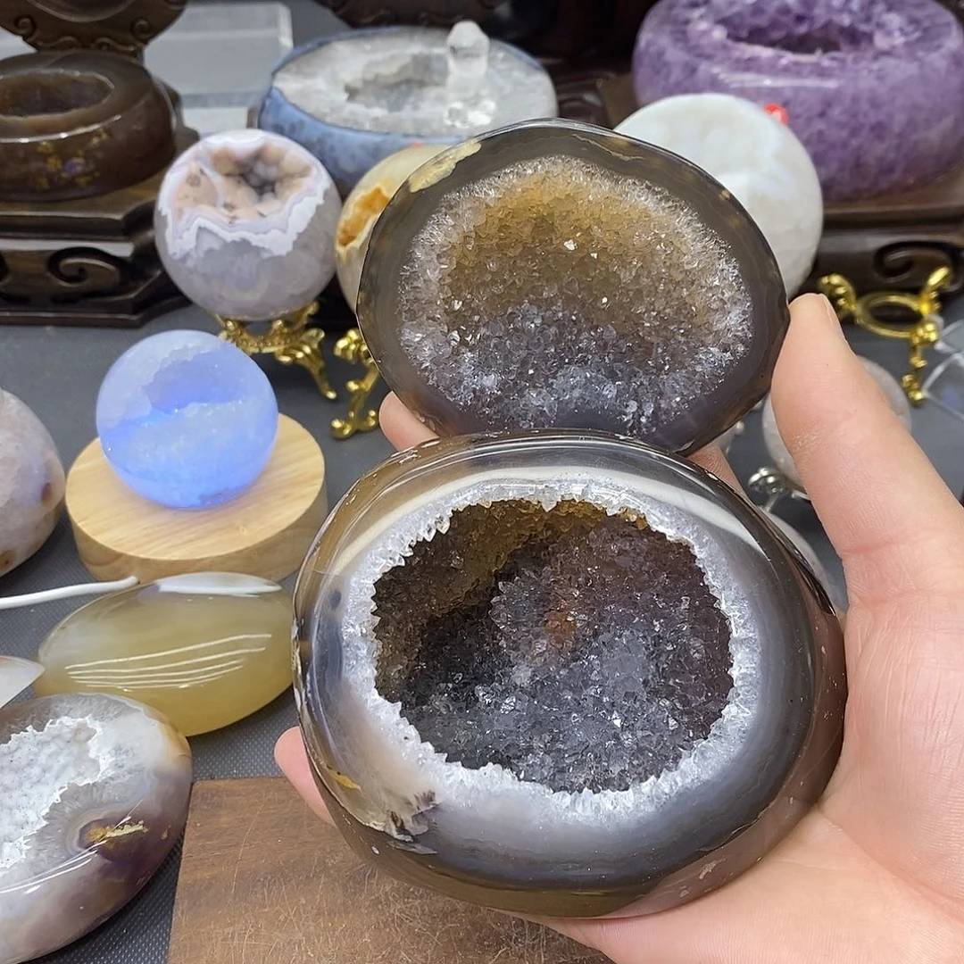 未镶嵌摆件紫晶聚宝盆