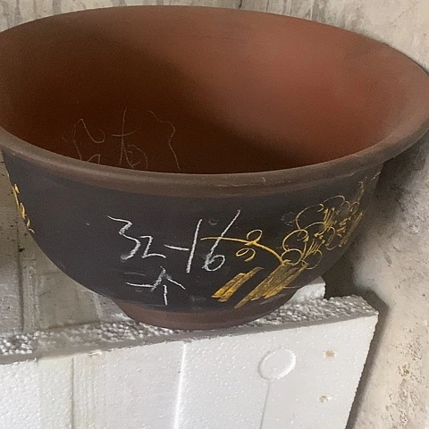 紫砂宜兴紫砂花盆，