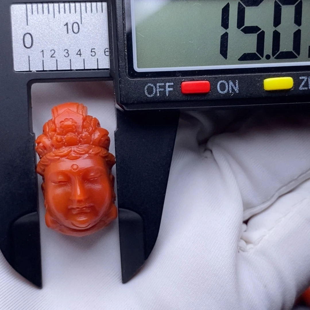 未镶嵌配饰南红玛瑙观音头