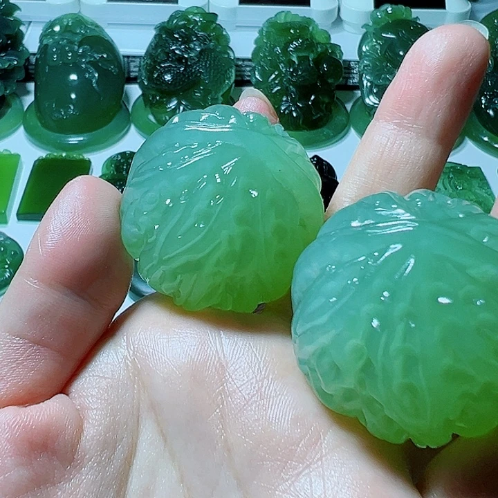 葉***ᰔ蛇纹石玉未镶嵌手把