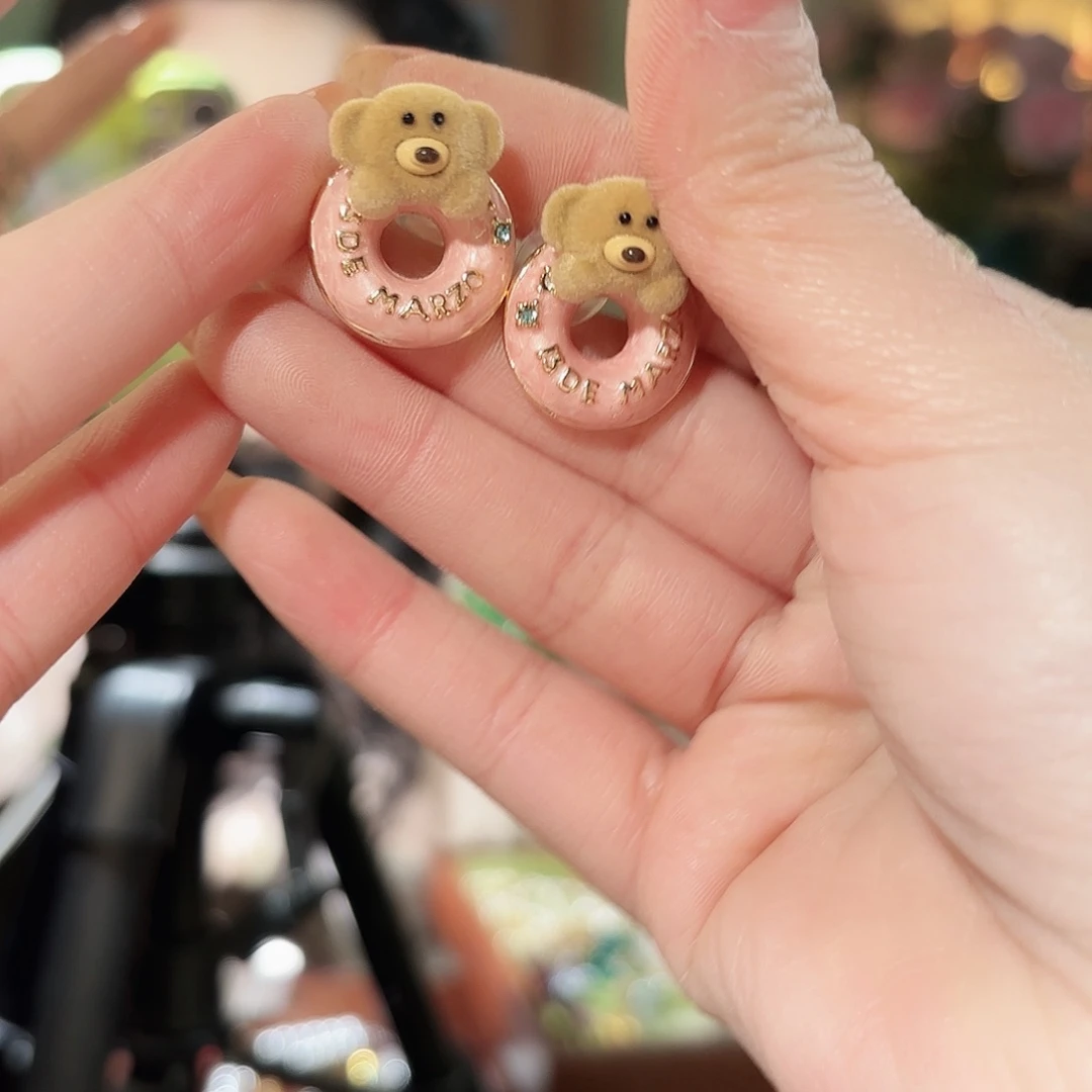 琉璃纯铜合金耳钉