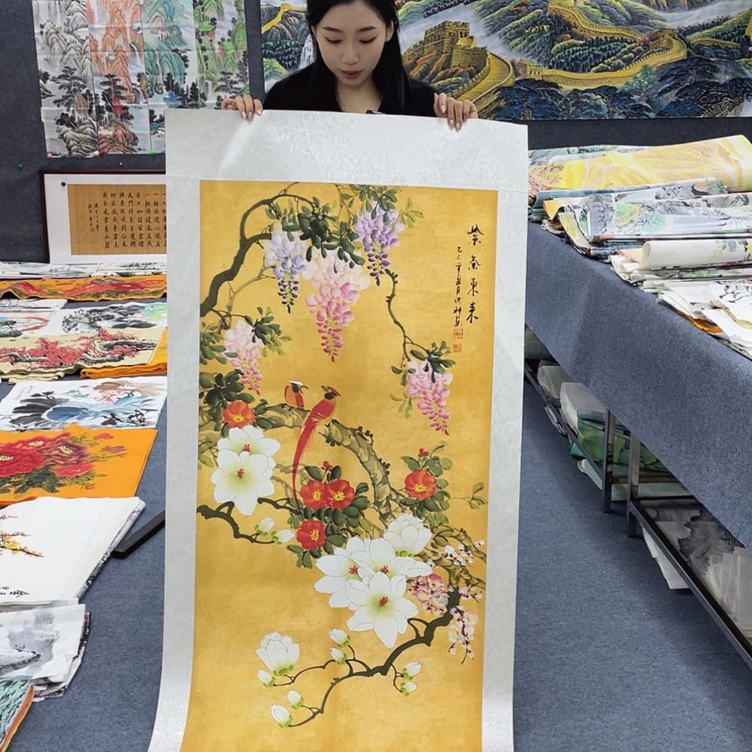 国画作品小姐姐放漏…
