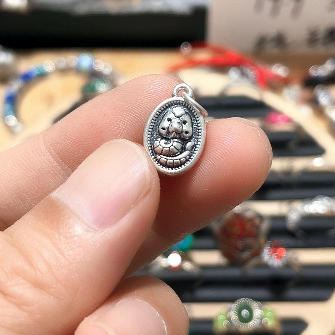 吊坠足银珐琅小吊坠