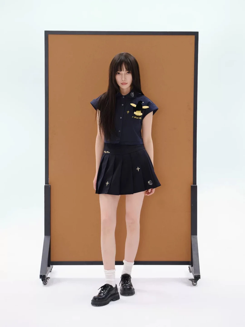 1 TROP FORT 25春夏魔法学院小飞袖短袖衬衫